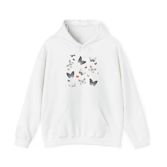 Whimsical Cat & Butterfly Girls Hoodie - Cozy and Cute Sweatshirt