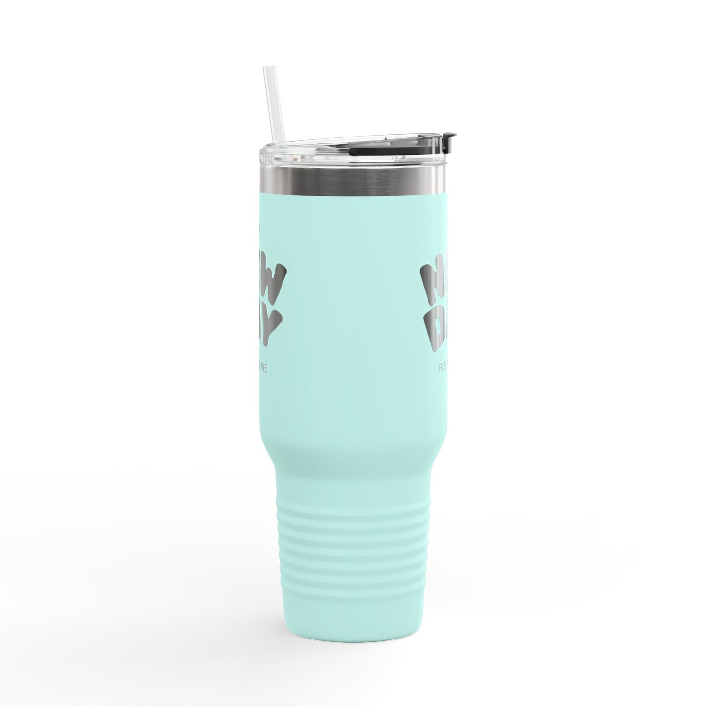 Rise N' Shine 40oz Insulated Travel Mug — "It's a New Day" Thermal Tumbler