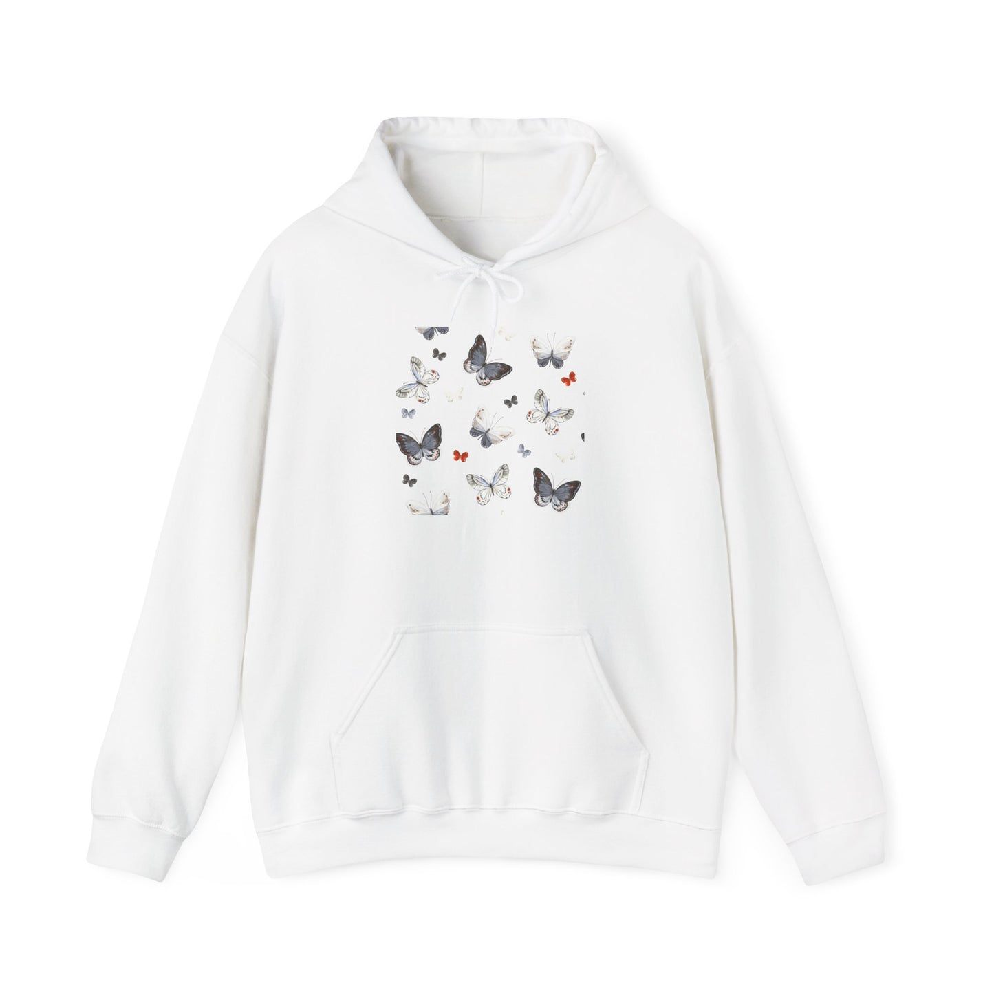 Whimsical Cat & Butterfly Girls Hoodie - Cozy and Cute Sweatshirt