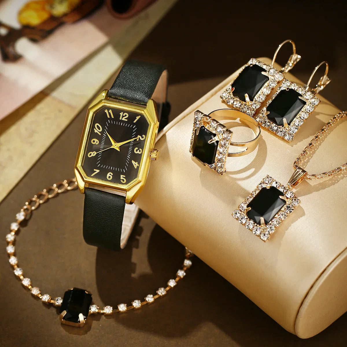 Sophisticated Square Watch & Jewelry Set™