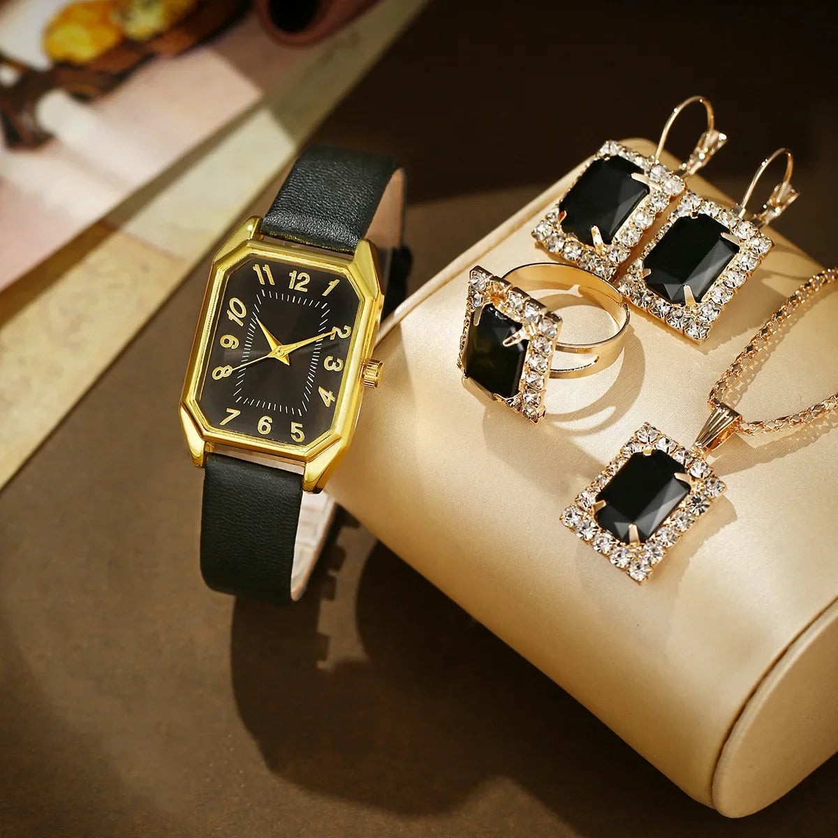 Sophisticated Square Watch & Jewelry Set™