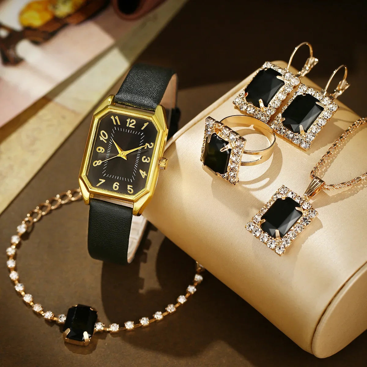 Sophisticated Square Watch & Jewelry Set™